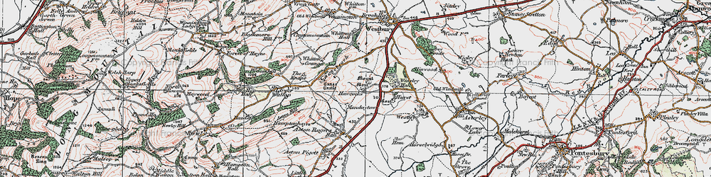 Old map of Mondaytown in 1921
