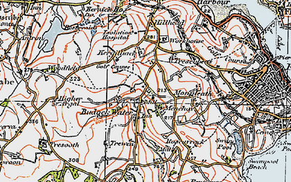 Old map of Mongleath in 1919