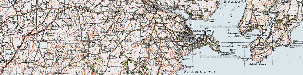 Old map of Mongleath in 1919