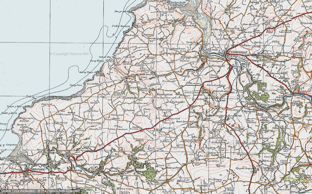 Old Map of Monington, 1923 in 1923
