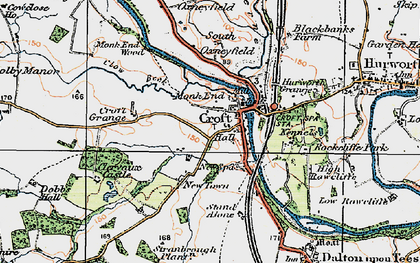 Old map of Monk End in 1925