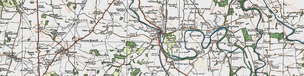 Old map of Monk End in 1925