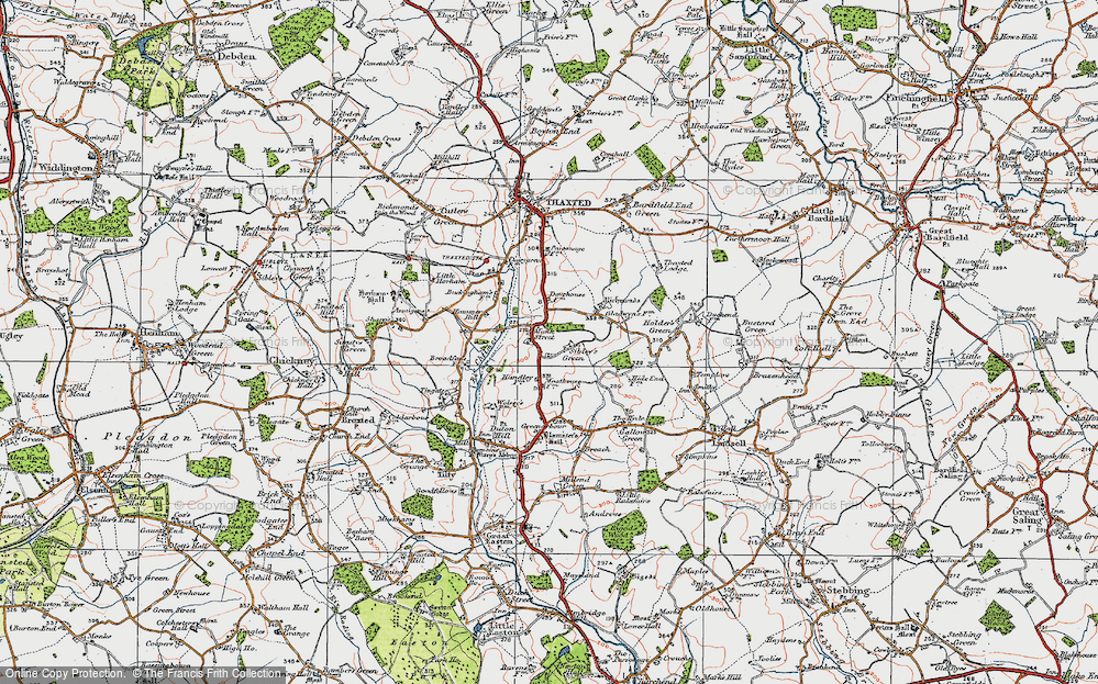 Old Map of Monk Street, 1919 in 1919