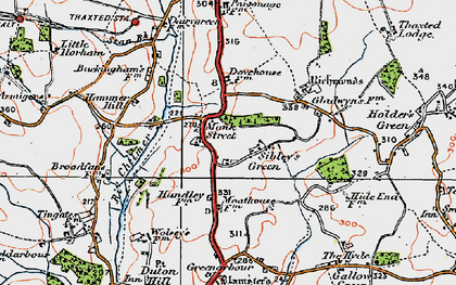 Old map of Monk Street in 1919