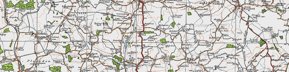 Old map of Monk Street in 1919