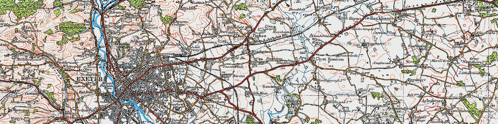 Old map of Monkerton in 1919