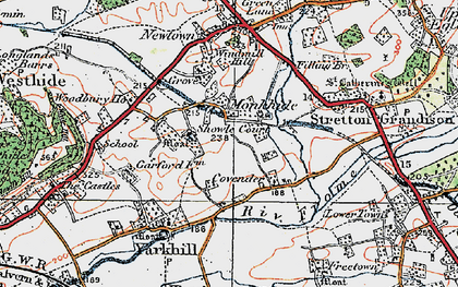 Old map of Monkhide in 1920