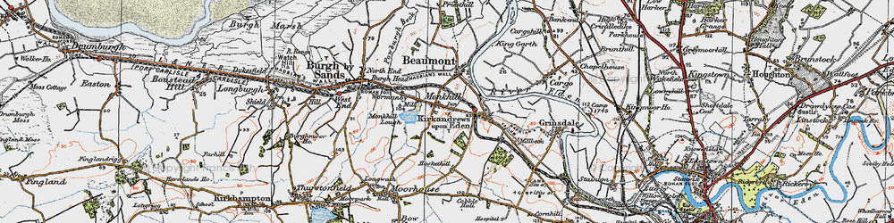 Old map of Wormanby in 1925