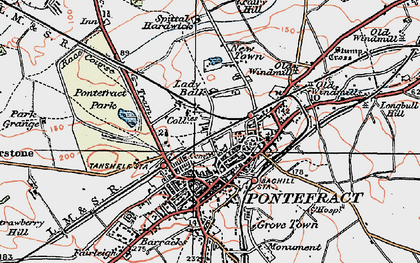 Old map of Monkhill in 1925