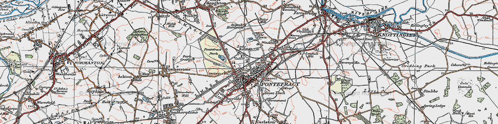 Old map of Monkhill in 1925