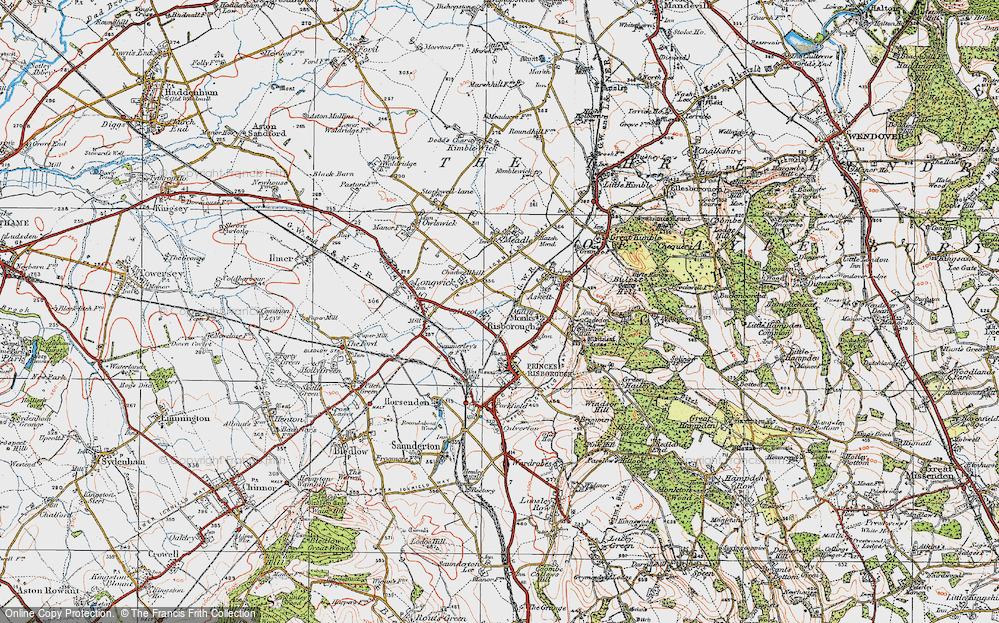 Historic Ordnance Survey Map of Monks Risborough, 1919