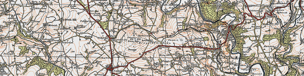 Old map of Monkscross in 1919