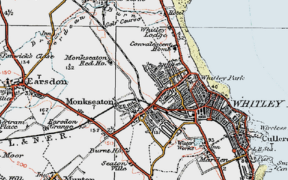 Old map of Monkseaton in 1925