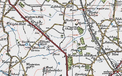 Old map of Monkspath in 1921