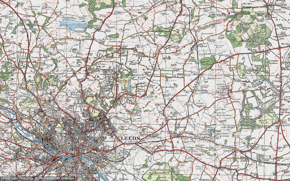 Old Map of Monkswood, 1925 in 1925