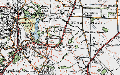 Old map of Monkswood in 1925