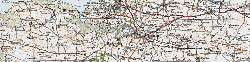 Old map of Windmill Hill in 1922