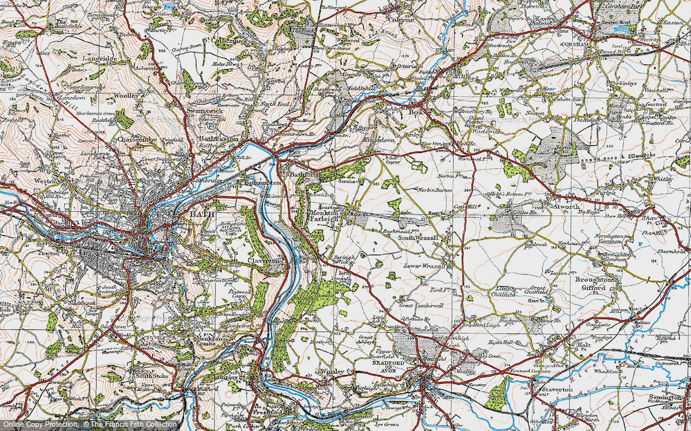 Old Map of Monkton Farleigh, 1919 in 1919