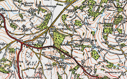 Old map of Monkton Wyld in 1919