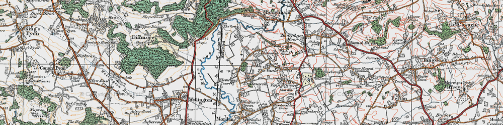 Old map of Monmarsh in 1920