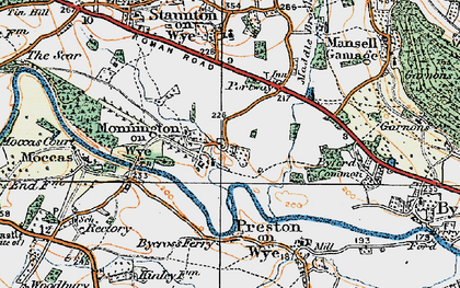 Old map of Monnington on Wye in 1920