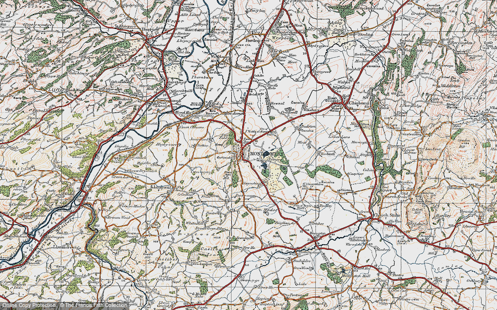 Old Map of Historic Map covering Weston Madoc in 1921