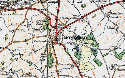 Old map of Montgomery in 1921