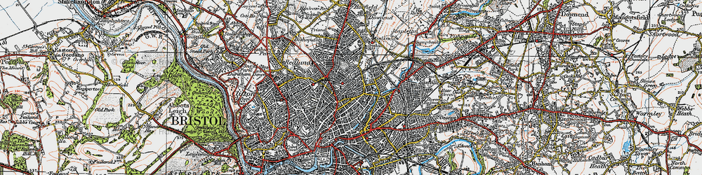Old map of Montpelier in 1919
