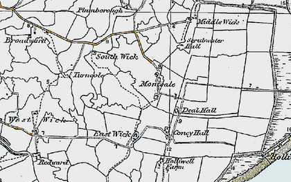 Old map of Montsale in 1921