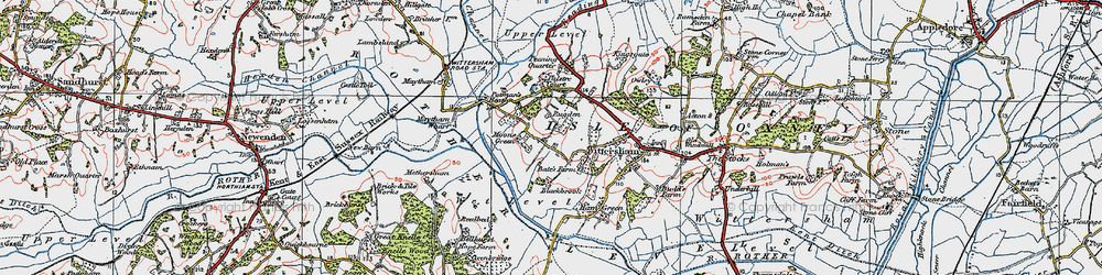 Old map of Wittersham Manor in 1921