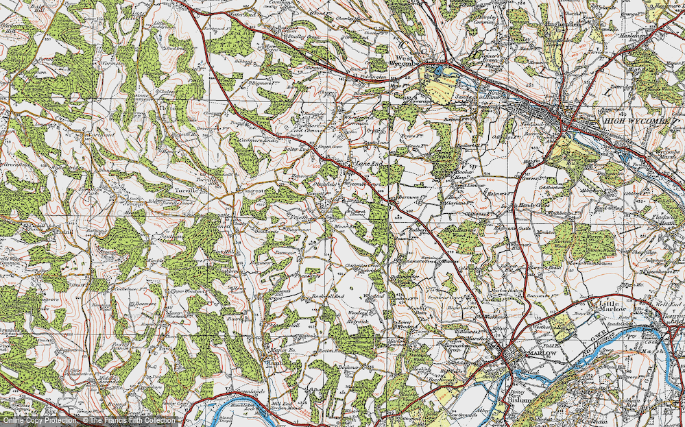 Old Map of Moor Common, 1919 in 1919