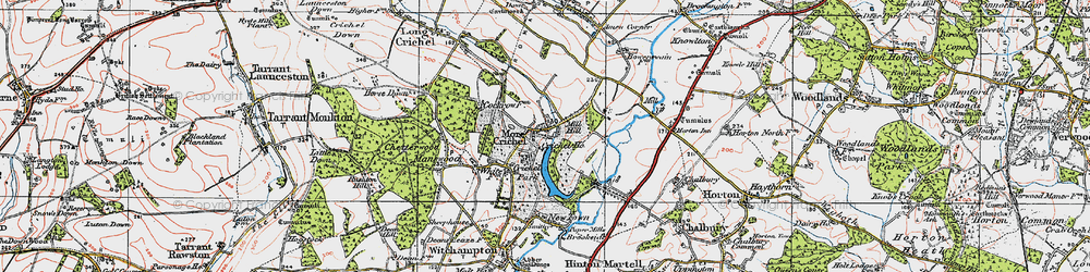 Old map of Crichel Ho in 1919