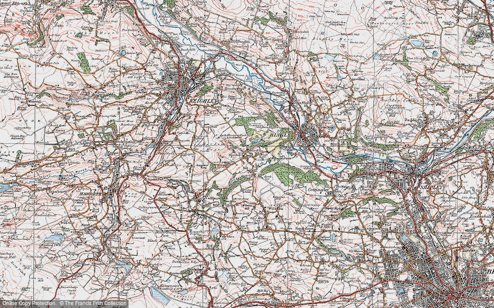 Old Map of Moor Edge, 1925 in 1925
