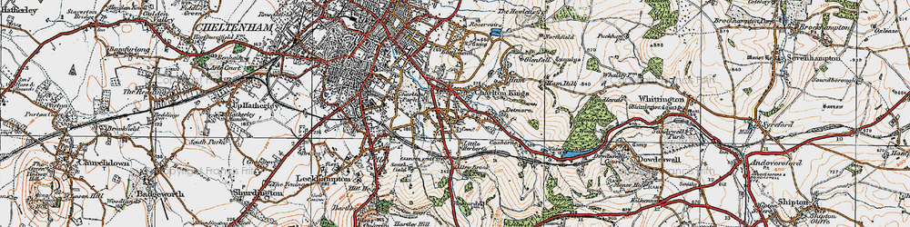 Old map of Moor End in 1919