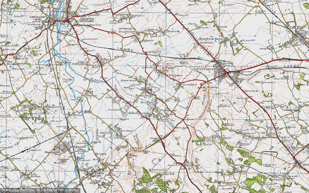 Old Map of Moor End, 1920 in 1920