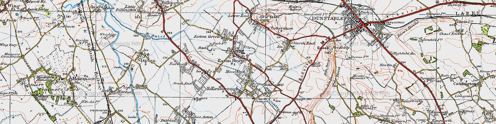 Old map of Moor End in 1920