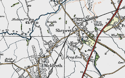 Old map of Moor End in 1920