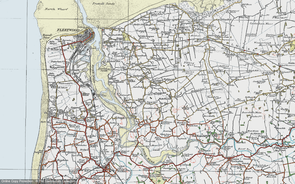 Old Map of Moor End, 1924 in 1924
