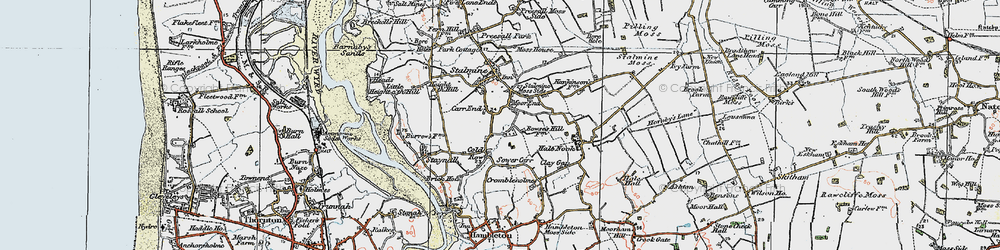 Old map of Moor End in 1924
