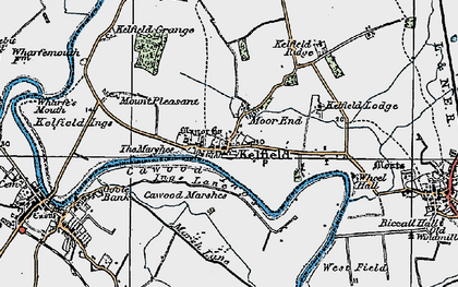 Old map of Moor End in 1924