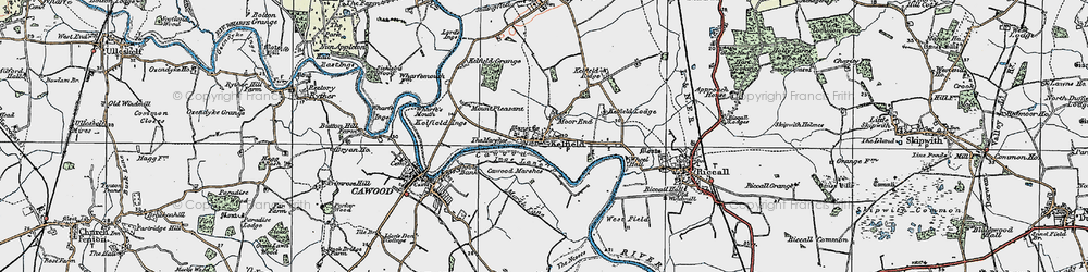 Old map of Moor End in 1924