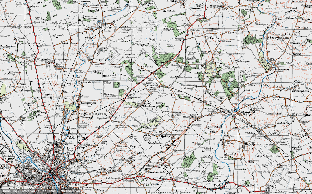 Old Map of Historic Map covering Brockfield in 1924