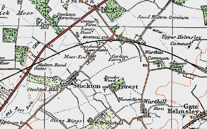 Old map of Brockfield in 1924