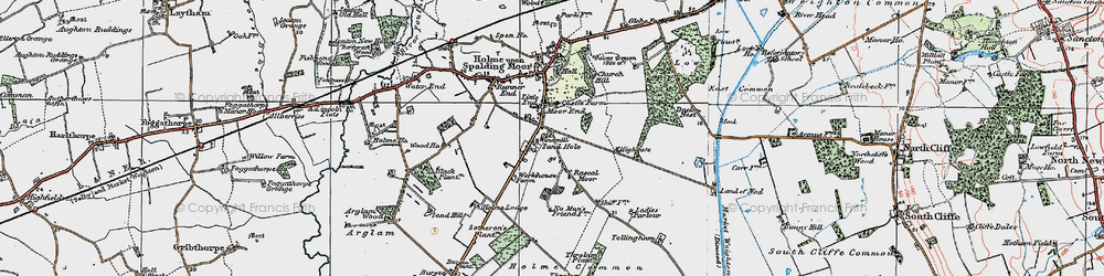 Old map of Moor End in 1924