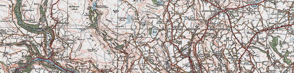 Old map of Moor End in 1925