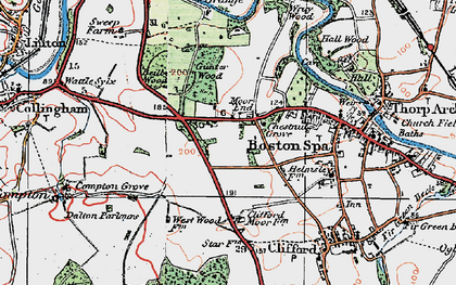 Old map of Wetherby Grange in 1925