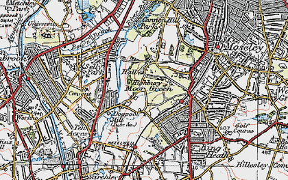 Old map of Moor Green in 1921