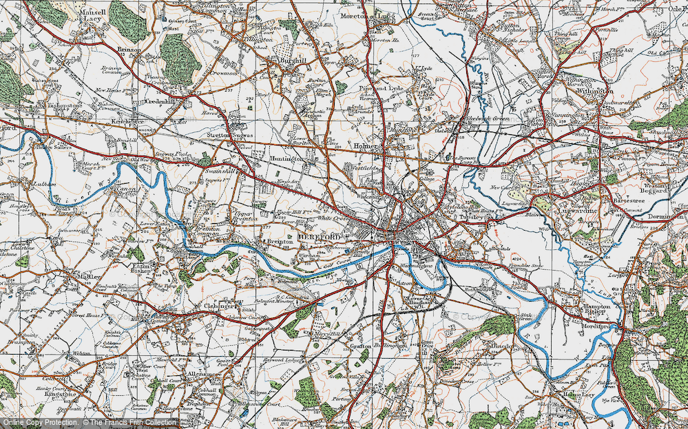 Old Map of Moor Park, 1920 in 1920