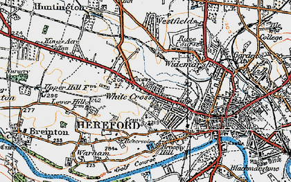 Old map of Moor Park in 1920