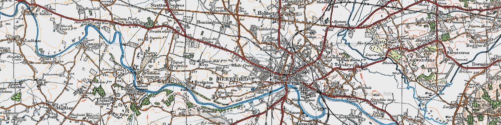 Old map of Moor Park in 1920